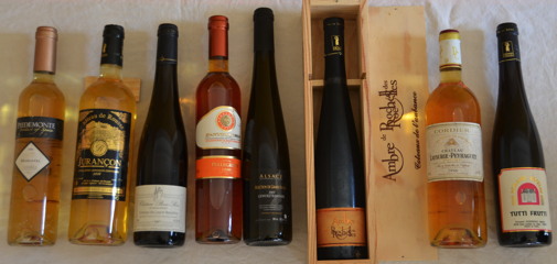les vins dégustés